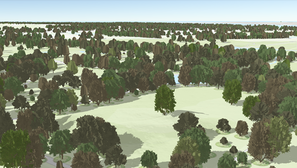 Trees as point scene layer Trees as point scene layer
