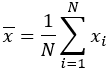 Arithmetic mean formula Arithmetic mean formula